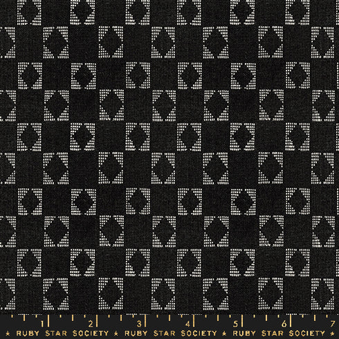 Warp & Weft Ooh Lucky Lucky Woven Stars in Soft Black RS4129 12 - Ruby Star Society Sold by the Half Yard